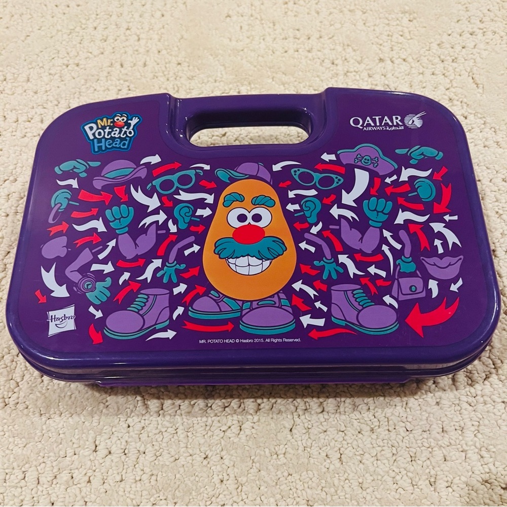 Mr Potato Head Hasbro Collectible Plastic Lunch BoxQatar Airways Empty Pre-Owned